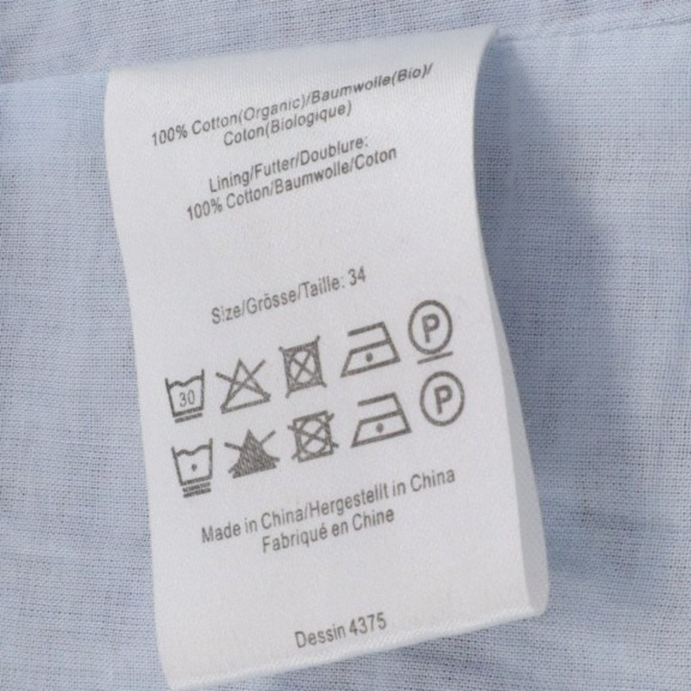 Baum und Pferdgarten Cotton Slip Midi Dress Blue Print Sleeveless Size 2 - Picture 9 of 10